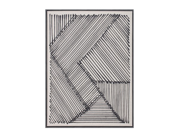 STAY TRUE ΠΙΝΑΚΑΣ ΔΙΑΚΟΣΜΗΣΗΣ 60x80x4cm ΔΕΡΜΑ ΛΕΥΚΟ ΜΑΥΡΟ ΞΥΛΟ ΜΑΥΡΟ