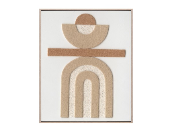 BOHO BALANCE ΠΙΝΑΚΑΣ ΔΙΑΚΟΣΜΗΣΗΣ 80x100x5cm ΚΑΜΒΑΣ ΜΠΕΖ TERRACOTTA ΞΥΛΟ ΦΥΣΙΚΟ