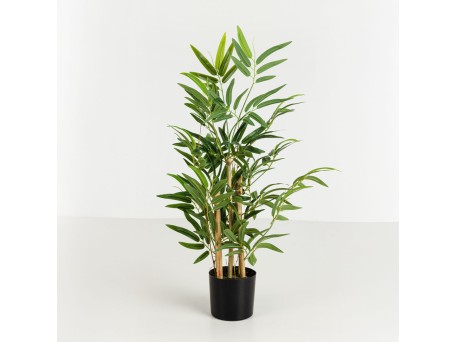 BAMBOO ΦΥΤΟ ΤΕΧΝΗΤΟ ΣΕ ΓΛΑΣΤΡΑ 70cm POLYESTER ΠΡΑΣΙΝΟ PVC