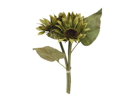 SUNFLOWER ΛΟΥΛΟΥΔΙ ΤΕΧΝΗΤΟ ΜΠΟΥΚΕΤΟ 31cm ΥΦΑΣΜΑ ΠΡΑΣΙΝΟ PVC