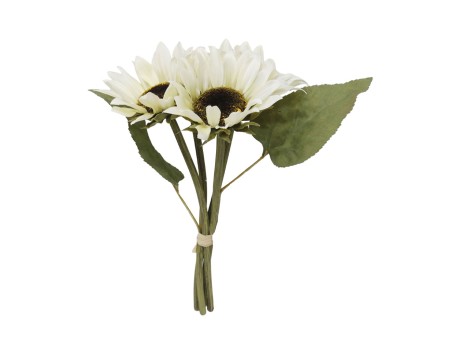 SUNFLOWER ΛΟΥΛΟΥΔΙ ΤΕΧΝΗΤΟ ΜΠΟΥΚΕΤΟ 31cm ΥΦΑΣΜΑ ΜΠΕΖ ΠΡΑΣΙΝΟ PVC