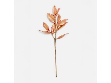 MAGNOLIA LEAVES ΚΛΑΔΙ ΤΕΧΝΗΤΟ 74cm ΥΦΑΣΜΑ ΧΡΥΣΟ ΜΠΟΡΝΤΩ PVC