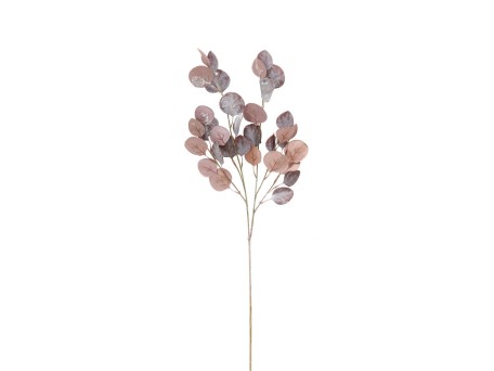 MONEY LEAF ΚΛΑΔΙ ΤΕΧΝΗΤΟ 92cm ΥΦΑΣΜΑ ΜΩΒ ΓΚΡΙ PVC