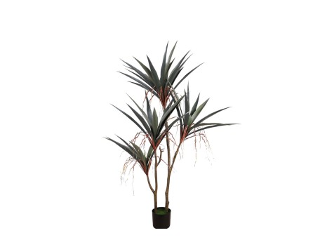 GLADIOLUS ΔΕΝΤΡΟ ΤΕΧΝΗΤΟ ΣΕ ΓΛΑΣΤΡΑ 140cm PVC ΠΡΑΣΙΝΟ ΜΑΥΡΟ ΤΣΙΜΕΝΤΟ