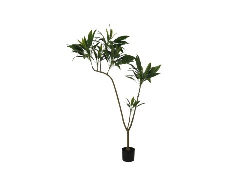 THIN IRON ΔΕΝΤΡΟ ΤΕΧΝΗΤΟ ΣΕ ΓΛΑΣΤΡΑ 160cm PVC ΠΡΑΣΙΝΟ ΜΑΥΡΟ ΤΣΙΜΕΝΤΟ