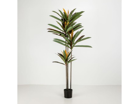 EDGE IRON ΔΕΝΤΡΟ ΤΕΧΝΗΤΟ ΣΕ ΓΛΑΣΤΡΑ 180cm PVC ΠΡΑΣΙΝΟ ΜΑΥΡΟ ΤΣΙΜΕΝΤΟ