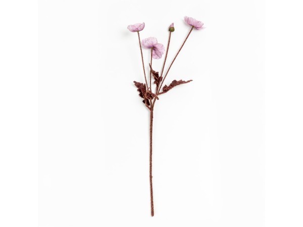 POPPY ΛΟΥΛΟΥΔΙ ΤΕΧΝΗΤΟ 60cm POLYESTER ΛΙΛΑ ΜΩΒ ΠΡΑΣΙΝΟ