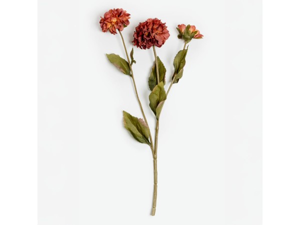 ZINNIA ΛΟΥΛΟΥΔΙ ΤΕΧΝΗΤΟ 52cm POLYESTER ΜΠΟΡΝΤΩ ΠΟΡΤΟΚΑΛΙ ΠΡΑΣΙΝΟ