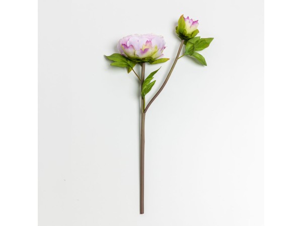 HALF MOON PEONY ΛΟΥΛΟΥΔΙ ΤΕΧΝΗΤΟ 43cm POLYESTER ΛΙΛΑ ΛΕΥΚΟ ΠΡΑΣΙΝΟ