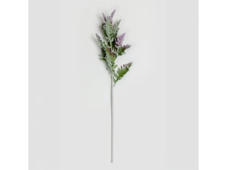 SENECIO CINERARIA ΚΛΑΔΙ ΤΕΧΝΗΤΟ 76cm POLYESTER ΠΡΑΣΙΝΟ ΜΩΒ