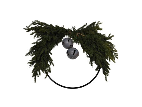 CIRCLE 60 ΧΡΙΣΤΟΥΓΕΝΝΙΑΤΙΚΟ ΣΤΕΦΑΝΙ 60x60cm ΜΕΤΑΛΛΟ ΠΡΑΣΙΝΟ ΚΟΚΚΙΝΟ PVC