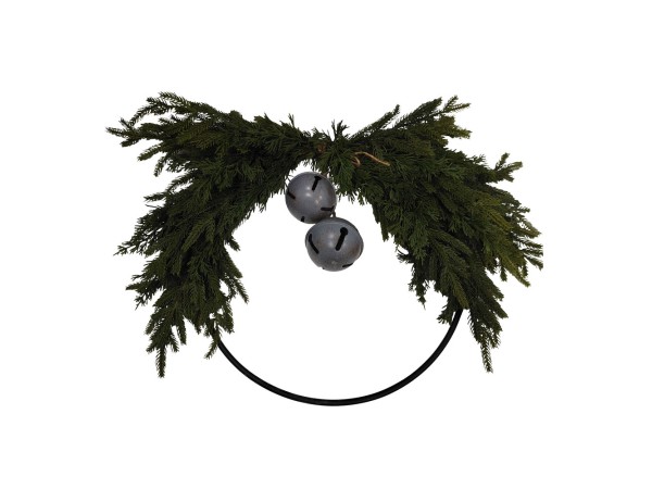 CIRCLE 60 ΧΡΙΣΤΟΥΓΕΝΝΙΑΤΙΚΟ ΣΤΕΦΑΝΙ 60x60cm ΜΕΤΑΛΛΟ ΠΡΑΣΙΝΟ ΚΟΚΚΙΝΟ PVC