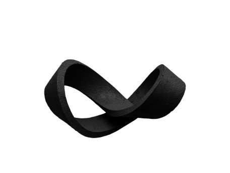LACING ΔΙΑΚΟΣΜΗΤΙΚΟ ΚΟΜΠΟΣ 30x17x17cm POLYRESIN ΜΑΥΡΟ