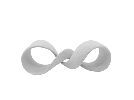 LACING ΔΙΑΚΟΣΜΗΤΙΚΟ ΚΟΜΠΟΣ 37x12x15cm POLYRESIN ΛΕΥΚΟ