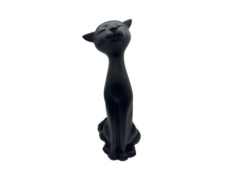 MAGGIE ΔΙΑΚΟΣΜΗΤΙΚΟ ΓΑΤΑ 18x19x50cm POLYRESIN ΜΑΥΡΟ