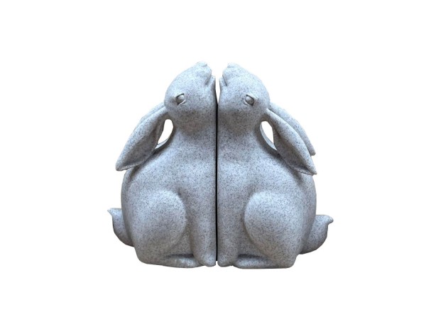 BUN BUN ΔΙΑΚΟΣΜΗΤΙΚΟ ΒΙΒΛΙΟΣΤΑΤΗΣ SET 2ΤΜΧ 22x9x18cm POLYRESIN ΜΠΕΖ