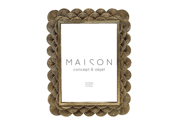 BECALI ΚΟΡΝΙΖΑ 18x2x23cm POLYRESIN ΧΡΥΣΟ ΓΥΑΛΙ