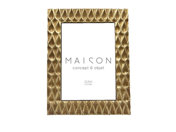 DENEB ΚΟΡΝΙΖΑ 18x2x23cm POLYRESIN ΧΡΥΣΟ ΓΥΑΛΙ