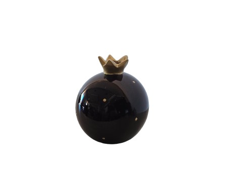 LUCKY CHARM 2025 XMAS ΡΟΔΙ 11x11x13cm POLYRESIN ΜΠΟΡΝΤΩ ΧΡΥΣΟ