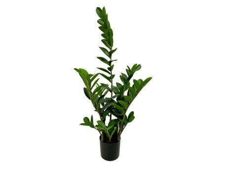 ZAMIA ΦΥΤΟ ΤΕΧΝΗΤΟ ΣΕ ΓΛΑΣΤΡΑ 85cm ΥΦΑΣΜΑ ΠΡΑΣΙΝΟ PVC
