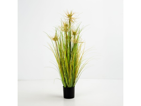 SUNNY FLOWER ΦΥΤΟ ΤΕΧΝΗΤΟ ΣΕ ΓΛΑΣΤΡΑ 90cm PVC ΠΡΑΣΙΝΟ