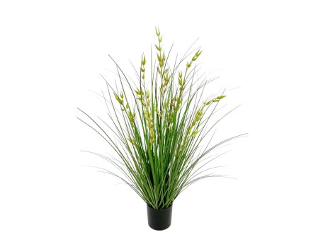 OAT GRASS ΦΥΤΟ ΤΕΧΝΗΤΟ ΣΕ ΓΛΑΣΤΡΑ 90cm PVC ΠΡΑΣΙΝΟ