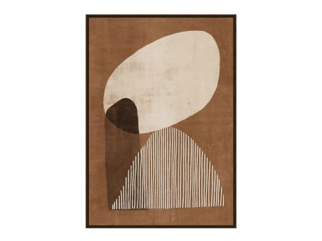 CONVEX ΠΙΝΑΚΑΣ ΔΙΑΚΟΣΜΗΣΗΣ 60x90x4cm ΚΑΜΒΑΣ TERRACOTTA ΜΠΕΖ MDF ΚΑΦΕ