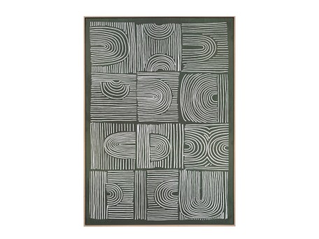 TUPIK ΠΙΝΑΚΑΣ ΔΙΑΚΟΣΜΗΣΗΣ ΜΕ ΚΟΡΝΙΖΑ 100x140x4cm ΚΑΜΒΑΣ ΠΡΑΣΙΝΟ ΜΠΕΖ ΞΥΛΟ ΦΥΣΙΚΟ