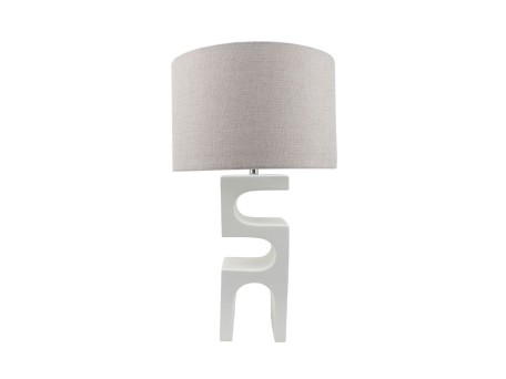 JED ΦΩΤΙΣΤΙΚΟ ΕΠΙΤΡΑΠΕΖΙΟ 58cm POLYRESIN ΛΕΥΚΟ ΛΙΝΟ ΓΚΡΙ