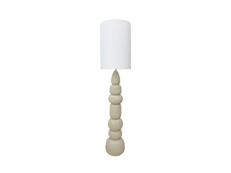 STONES ΦΩΤΙΣΤΙΚΟ ΕΠΙΔΑΠΕΔΙΟ 116cm POLYRESIN ΜΠΕΖ ΛΙΝΟ ΛΕΥΚΟ