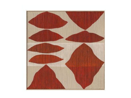 SHAYE TERRA ΠΙΝΑΚΑΣ ΔΙΑΚΟΣΜΗΣΗΣ 100x100x5cm ΚΑΜΒΑΣ ΜΠΕΖ ΚΕΡΑΜΙΔΙ ΞΥΛΟ ΦΥΣΙΚΟ