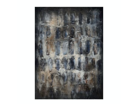 TERRYN ΠΙΝΑΚΑΣ ΔΙΑΚΟΣΜΗΣΗΣ 90x120x4cm ΚΑΜΒΑΣ ΜΠΛΕ ΓΚΡΙ ΚΑΦΕ ΜΠΕΖ ΞΥΛΟ