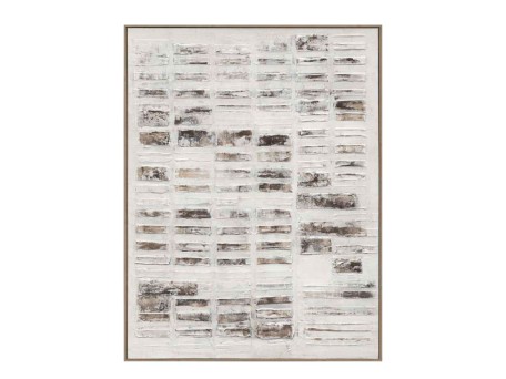 ELYSIAN ΠΙΝΑΚΑΣ ΔΙΑΚΟΣΜΗΣΗΣ 90x120x5cm ΚΑΜΒΑΣ ΛΕΥΚΟ ΜΠΕΖ ΚΑΦΕ ΓΚΡΙ ΞΥΛΟ ΦΥΣΙΚΟ