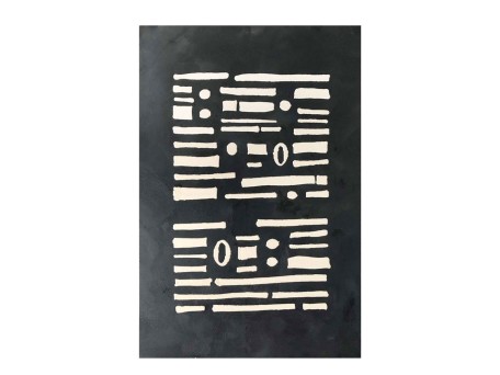 IMPRINT DARK ΠΙΝΑΚΑΣ ΔΙΑΚΟΣΜΗΣΗΣ 80x120x4cm ΚΑΜΒΑΣ ΜΑΥΡΟ ΛΕΥΚΟ MDF
