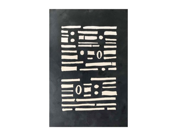 IMPRINT DARK ΠΙΝΑΚΑΣ ΔΙΑΚΟΣΜΗΣΗΣ 80x120x4cm ΚΑΜΒΑΣ ΜΑΥΡΟ ΛΕΥΚΟ MDF