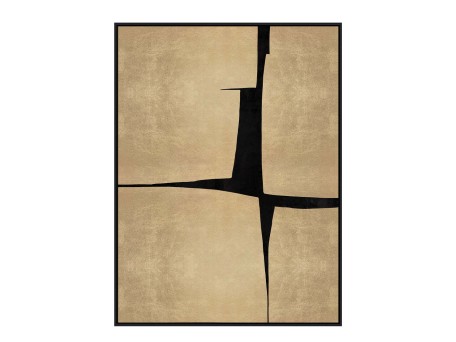 ATTRACTION ΠΙΝΑΚΑΣ ΔΙΑΚΟΣΜΗΣΗΣ 90x120x4cm ΚΑΜΒΑΣ ΧΡΥΣΟ ΜΑΥΡΟ MDF ΜΑΥΡΟ