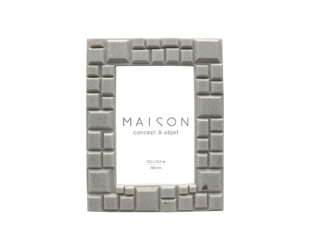 CUBIC ΚΟΡΝΙΖΑ 17x2x21cm POLYRESIN ΛΕΥΚΟ ΓΥΑΛΙ