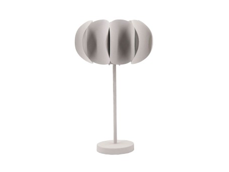 FULVIA ΦΩΤΙΣΤΙΚΟ ΕΠΙΤΡΑΠΕΖΙΟ 37x37x62cm ΜΕΤΑΛΛΟ ΛΕΥΚΟ