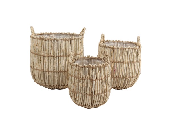 THEROS ΚΑΛΑΘΙ SET 3ΤΜΧ 30x30x32cm ΦΥΛΛΑ ΚΑΛΑΜΠΟΚΙΟΥ ΦΥΣΙΚΟ THEROS ΚΑΛΑΘΙ SET 3ΤΜΧ 30x30x32cm ΦΥΛΛΑ ΚΑΛΑΜΠΟΚΙΟΥ ΦΥΣΙΚΟ