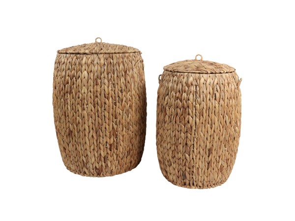 KEA ΚΑΛΑΘΙ ΜΕ ΚΑΠΑΚΙ SET 2ΤΜΧ 47x47x63cm SEAGRASS ΦΥΣΙΚΟ