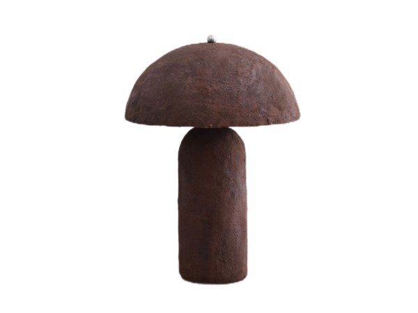 ASHER ΦΩΤΙΣΤΙΚΟ ΕΠΙΤΡΑΠΕΖΙΟ 36x36x50cm PAPER MACHE ΚΑΦΕ