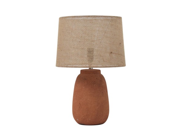 SIERRA ΦΩΤΙΣΤΙΚΟ ΕΠΙΤΡΑΠΕΖΙΟ 28x28x44cm STONEWARE TERRACOTTA ΛΙΝΟ ΜΠΕΖ