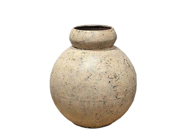 PATMOS ΒΑΖΟ 25x25x27cm ΜΕΤΑΛΛΟ ΜΠΕΖ