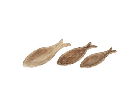 SIKINOS ΔΙΣΚΟΣ SET 3ΤΜΧ 68x27x7cm ΞΥΛΟ ΦΥΣΙΚΟ