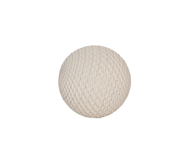 AMELIA ΔΙΑΚΟΣΜΗΤΙΚΗ ΜΠΑΛΑ 12x12x12cm RESIN ΜΠΕΖ