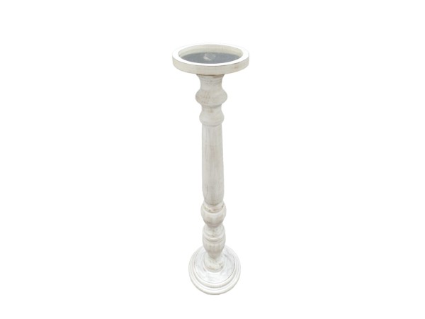 SIKINOS ΚΗΡΟΠΗΓΙΟ 20x20x82cm MDF WHITE WASHED SIKINOS ΚΗΡΟΠΗΓΙΟ 20x20x82cm MDF WHITE WASHED