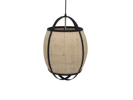 NUBIA ΦΩΤΙΣΤΙΚΟ ΟΡΟΦΗΣ 33x33x47cm ΣΧΟΙΝΙ ΦΥΣΙΚΟ ΜΑΥΡΟ BAMBOO