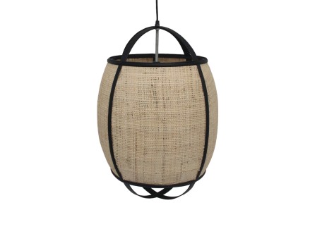 NUBIA ΦΩΤΙΣΤΙΚΟ ΟΡΟΦΗΣ 39x39x55cm ΣΧΟΙΝΙ ΦΥΣΙΚΟ ΜΑΥΡΟ BAMBOO