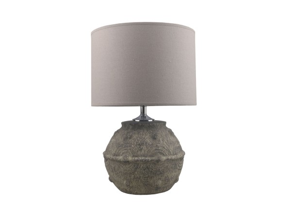 FESTOS ΦΩΤΙΣΤΙΚΟ ΕΠΙΤΡΑΠΕΖΙΟ 26x26x50cm ΚΕΡΑΜΙΚΟ ΓΚΡΙ ΚΑΦΕ ΛΙΝΟ ΜΠΕΖ