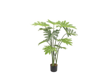 PHILODENDRON ΔΕΝΤΡΟ ΤΕΧΝΗΤΟ ΣΕ ΓΛΑΣΤΡΑ 130cm PEVA ΠΡΑΣΙΝΟ